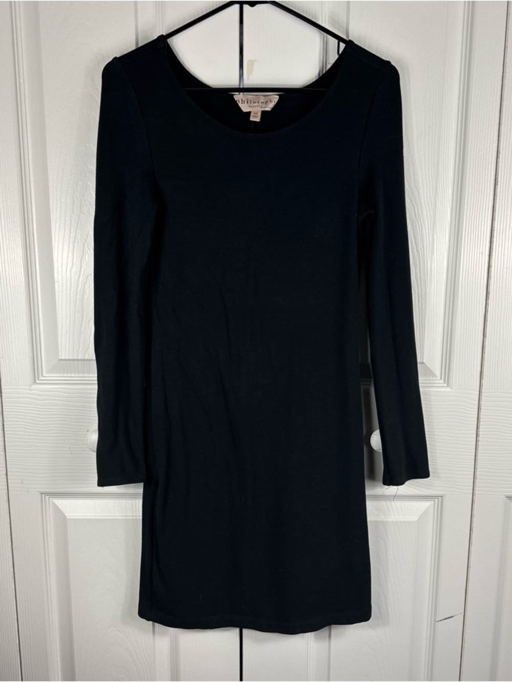 Philosophy Women's Black Zipper Sleeve Dress XS